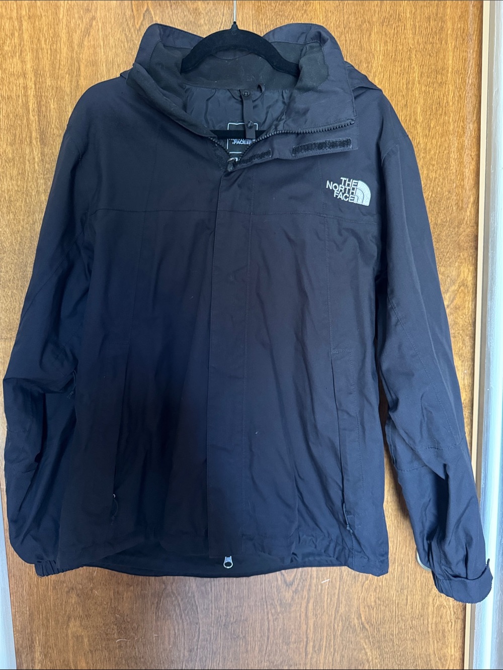 The North Face Men's Black Ski Coat Shell with Detachable Hood